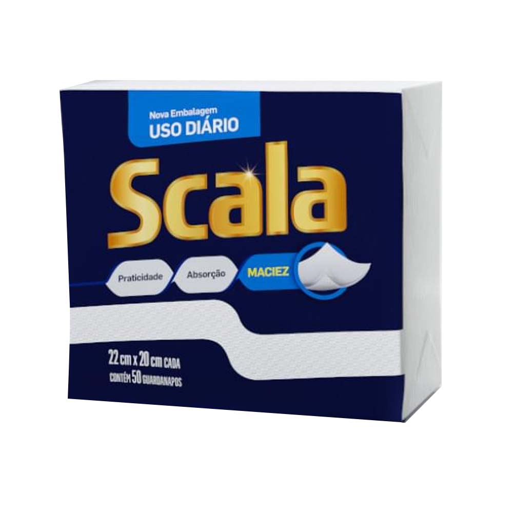 GUARDANAPO SCALA 22X20 50FLS                                                                                                                                                                              GUARDANAPO SCALA 22X20 50FLS