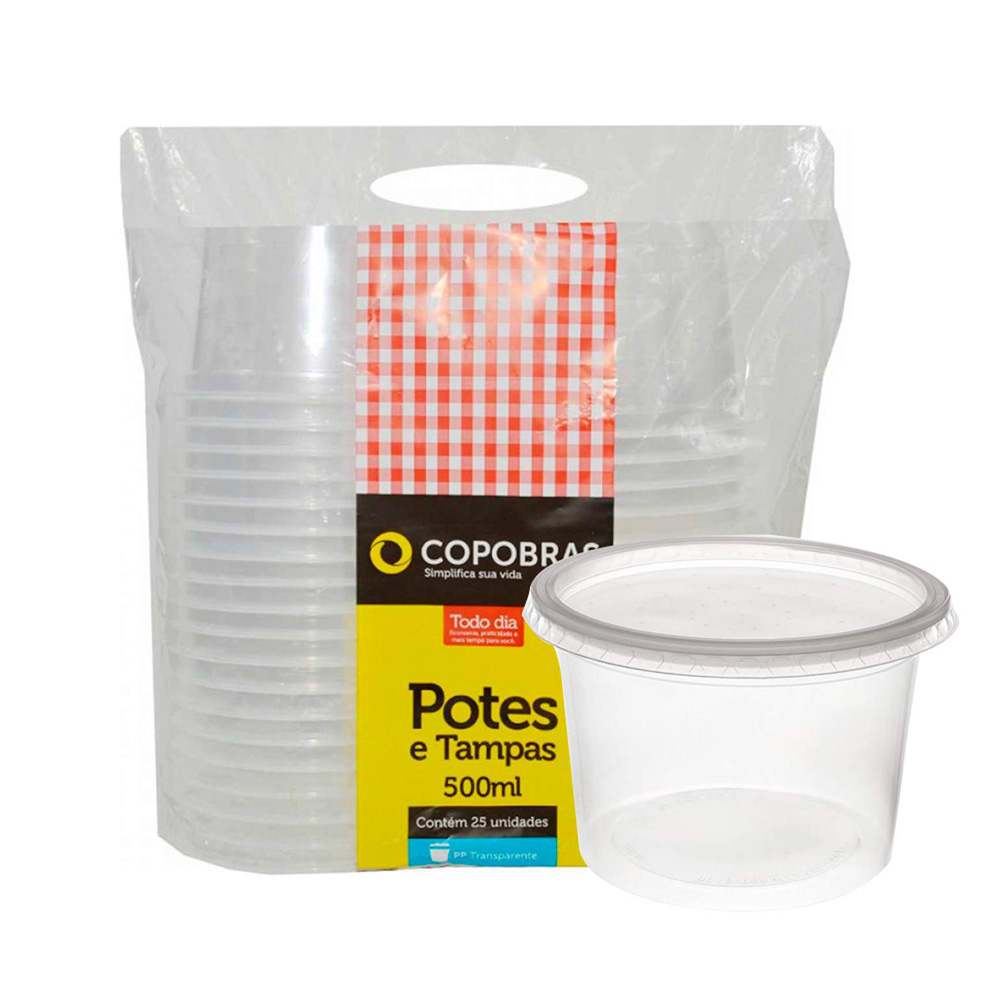 POTE C/TAMPA 500ML COPOBRAS C/25 UNIDADES POTE C/TAMPA 500ML COPOBRAS C/25 UNIDADES