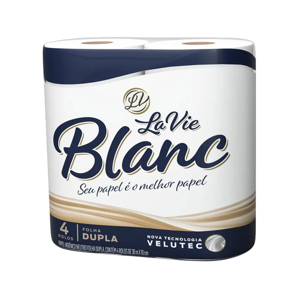 PAPEL HIGIENICO LA VIE BLANC NEUTRO C/4 ROLOS PAPEL HIGIENICO LA VIE BLANC NEUTRO C/4 ROLOS