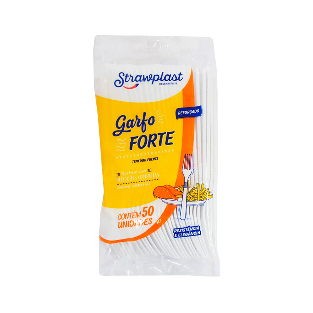 GARFO MASTER BRANCO STRAWPLAST COM 50 UNIDADES GARFO MASTER BRANCO STRAWPLAST COM 50 UNIDADES