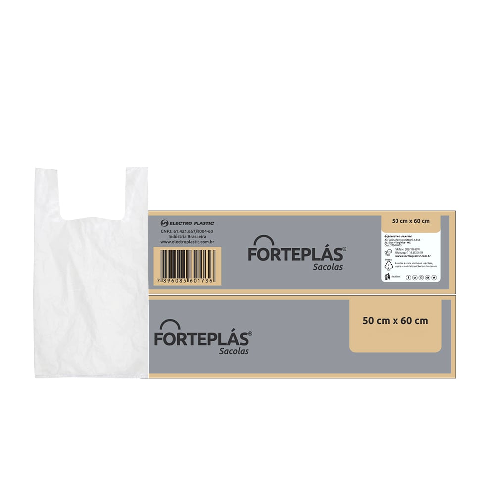 SACOLA 50X60 KG 15 FORTEPLAS C100 SACOLA 50X60 KG 15 FORTEPLAS C100