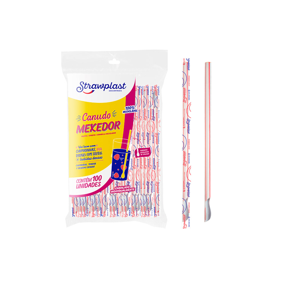 CANUDO MEXEDOR SACHÊ CS401 C/100 UNIDADES STRAWPLAST CANUDO MEXEDOR SACHÊ CS401 C/100 UNIDADES STRAWPLAST