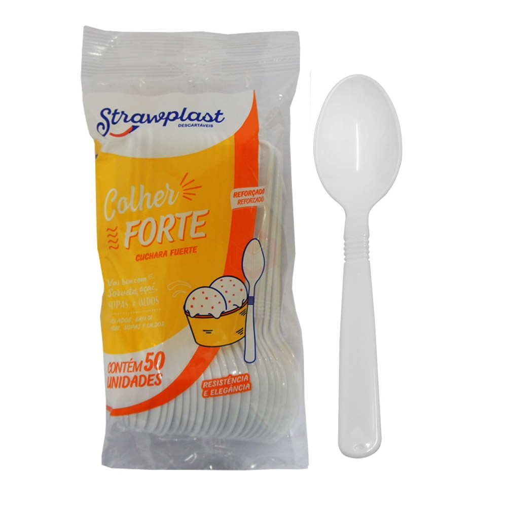 COLHER MASTER BRANCA PC50 STRAWPLAST CSB-606 COLHER MASTER BRANCA PC50 STRAWPLAST CSB-606