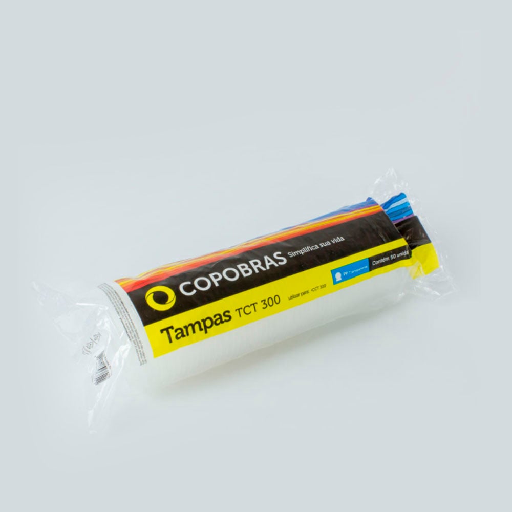 TAMPA COPO ISOPOR 180ML PACOTE COM 50 UN - COPOBRAS  TAMPA COPO ISOPOR 180ML PACOTE COM 50 UN - COPOBRAS