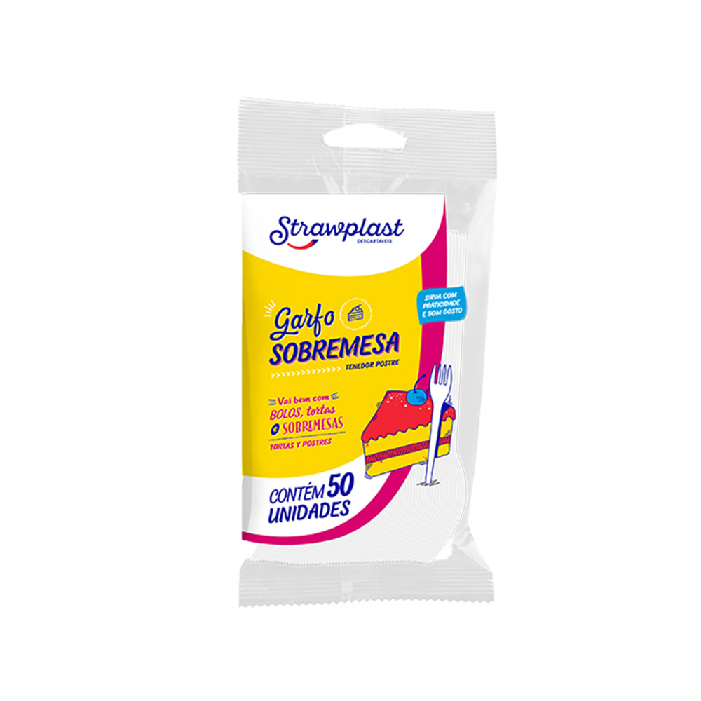 GARFO SOBREMESA BRANCO STRAWPLAST C/50 UNIDADES GARFO SOBREMESA BRANCO STRAWPLAST C/50 UNIDADES