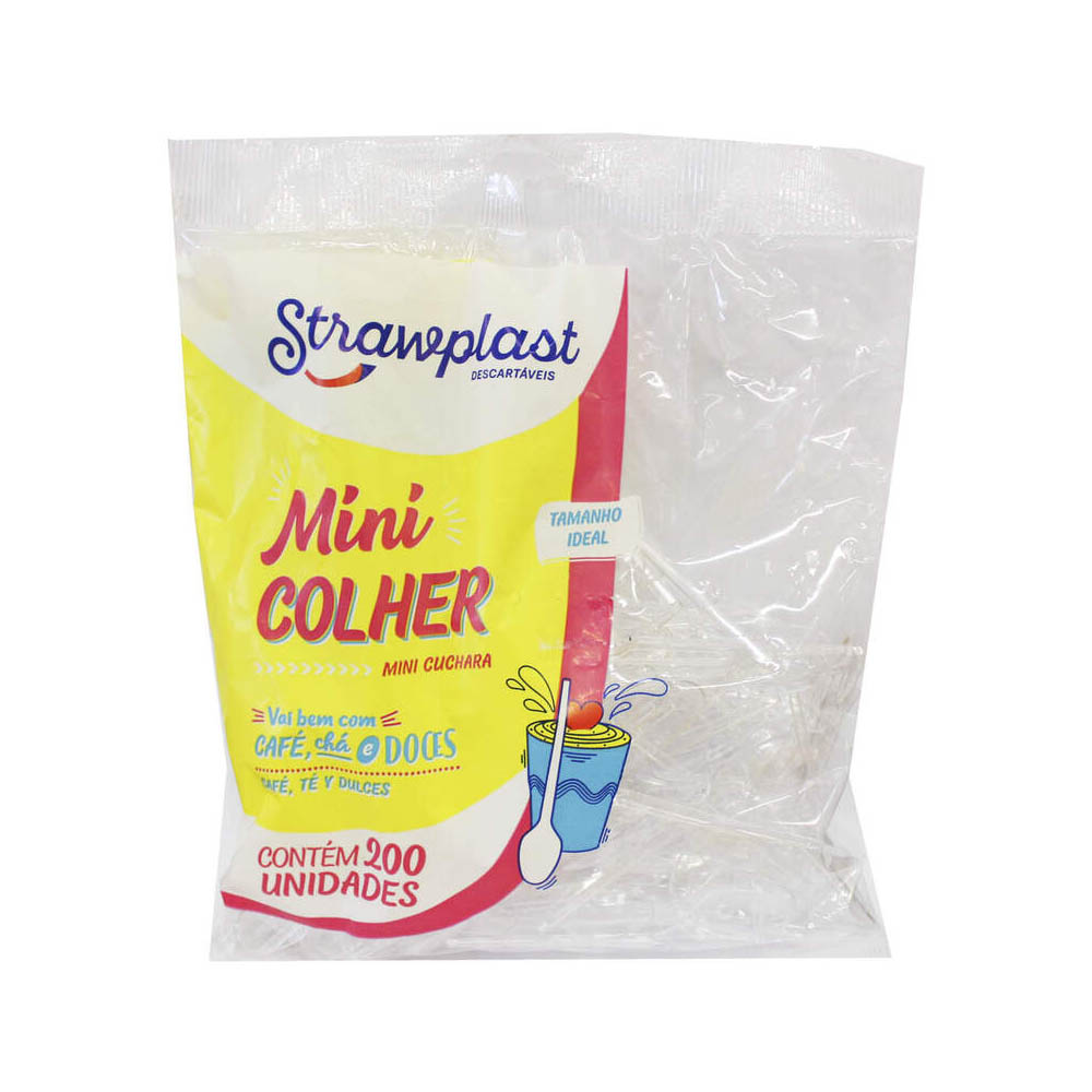 MINI COLHER CAFÉ CRISTAL STRAWPLAST PC200 MINI COLHER CAFÉ CRISTAL STRAWPLAST PC200