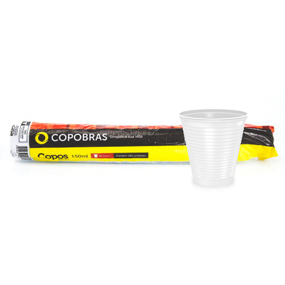 COPO PLASTICO 150ML - COPOBRAS - PC100 COPO PLASTICO 150ML - COPOBRAS - PC100