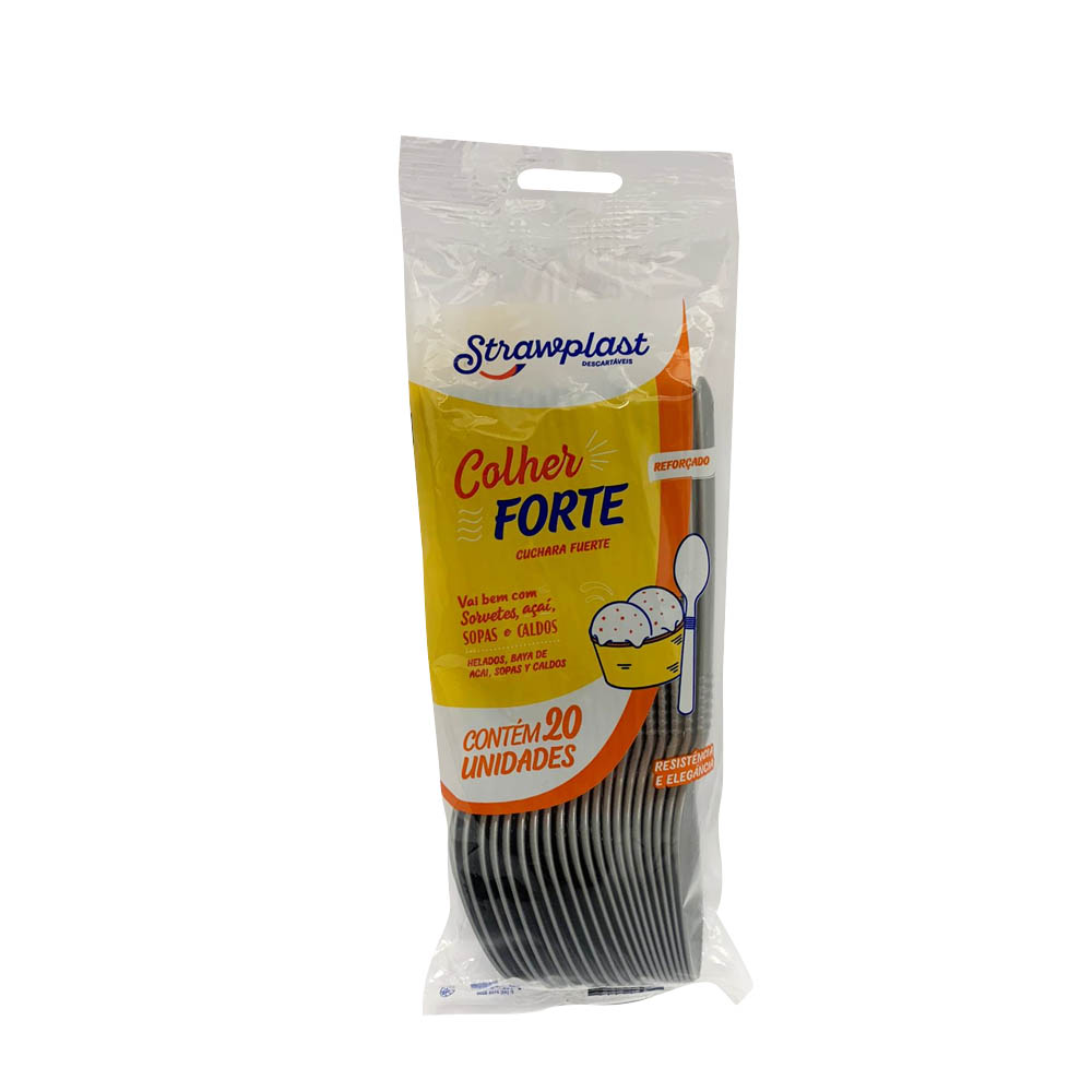 COLHER MASTER PRATA STRAWPLAST C/20 UNIDADES COLHER MASTER PRATA STRAWPLAST C/20 UNIDADES
