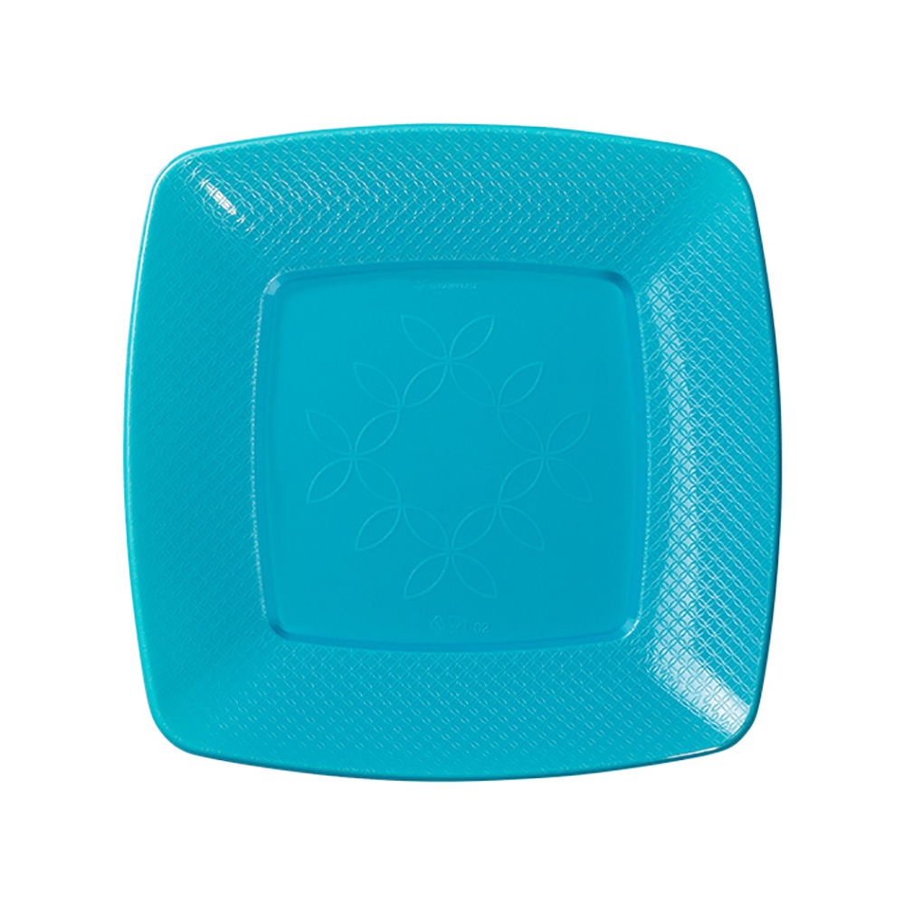 PRATO PLÁSTICO DESCARTÁVEL QUADRADO 15CM AZUL NEON STRAWPLAST C/10 UNIDADES PRATO PLÁSTICO DESCARTÁVEL QUADRADO 15CM AZUL NEON STRAWPLAST C/10 UNIDADES