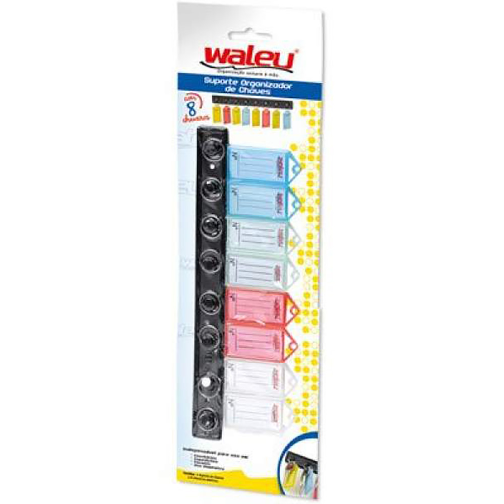 SUPORTE ORGANIZADOR DE CHAVES WALEU C/8 CHAVEIROS         SUPORTE ORGANIZADOR DE CHAVES WALEU C/8 CHAVEIROS