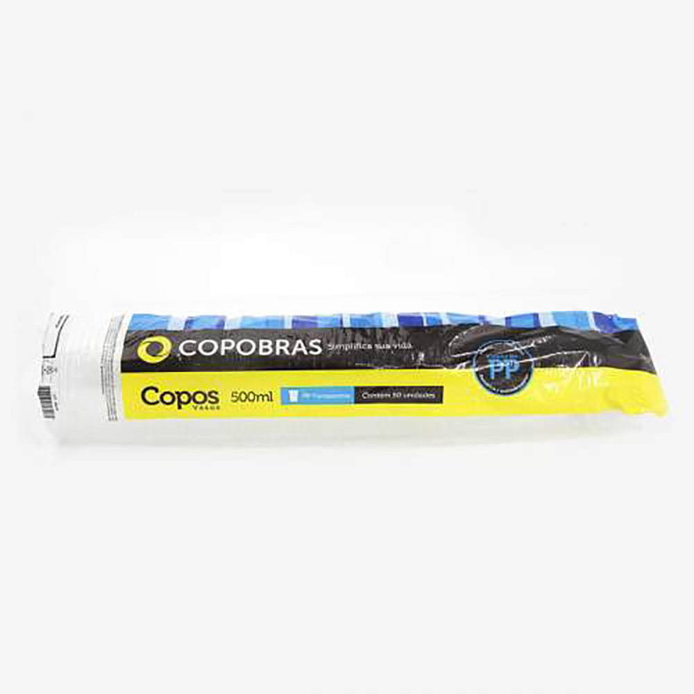 COPO PLASTICO TRANSPARENTE CFT PP 500ML PACOTE COM 50 UN - COPOBRAS  COPO PLASTICO TRANSPARENTE CFT PP 500ML PACOTE COM 50 UN - COPOBRAS