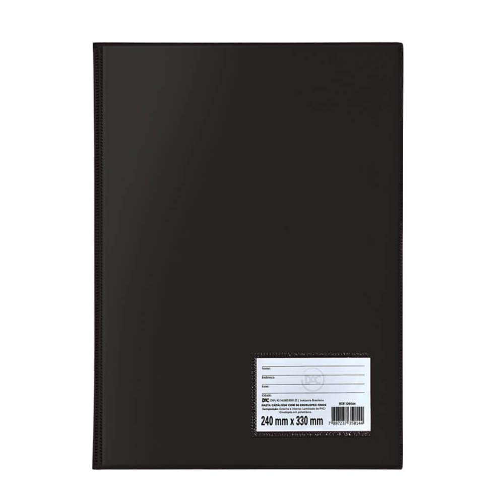 PASTA CATALOGO COM 100 ENVELOPES GROSSO PRETA DAC PASTA CATALOGO COM 100 ENVELOPES GROSSO PRETA DAC
