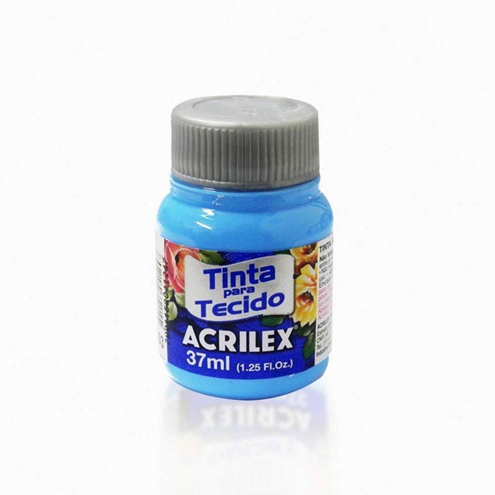 TINTA P/ TECIDO FOSCA AZUL CELESTE 37ML - ACRILEX TINTA P/ TECIDO FOSCA AZUL CELESTE 37ML - ACRILEX