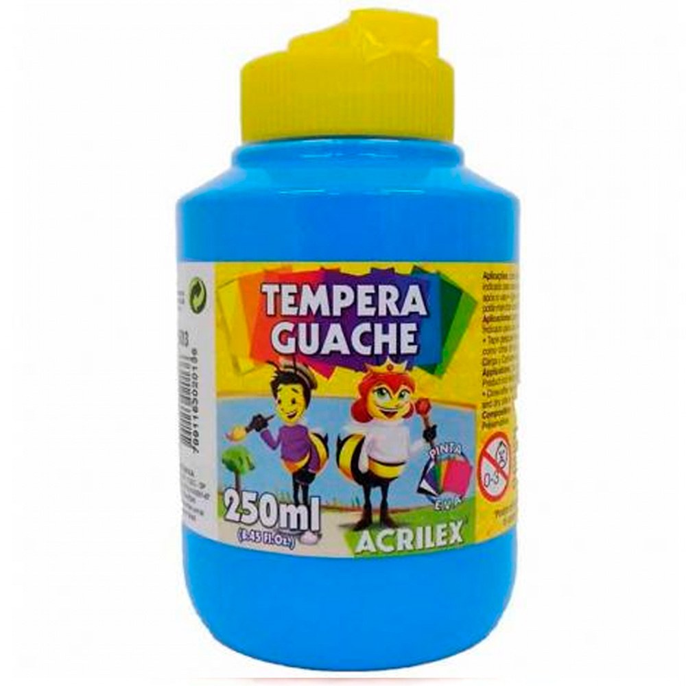 TINTA GUACHE AZUL CELESTE 250ML - ACRILEX                        TINTA GUACHE AZUL CELESTE 250ML - ACRILEX