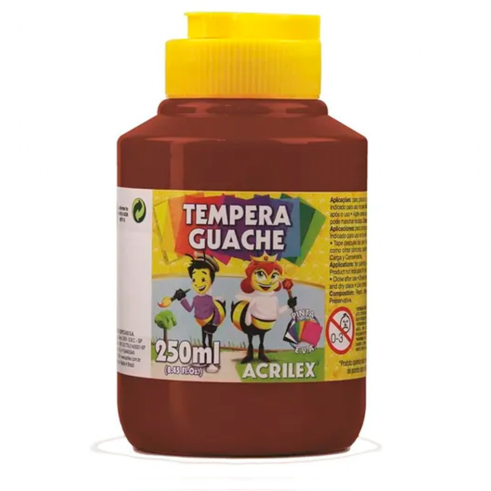 TINTA GUACHE MARROM 250ML - ACRILEX TINTA GUACHE MARROM 250ML - ACRILEX