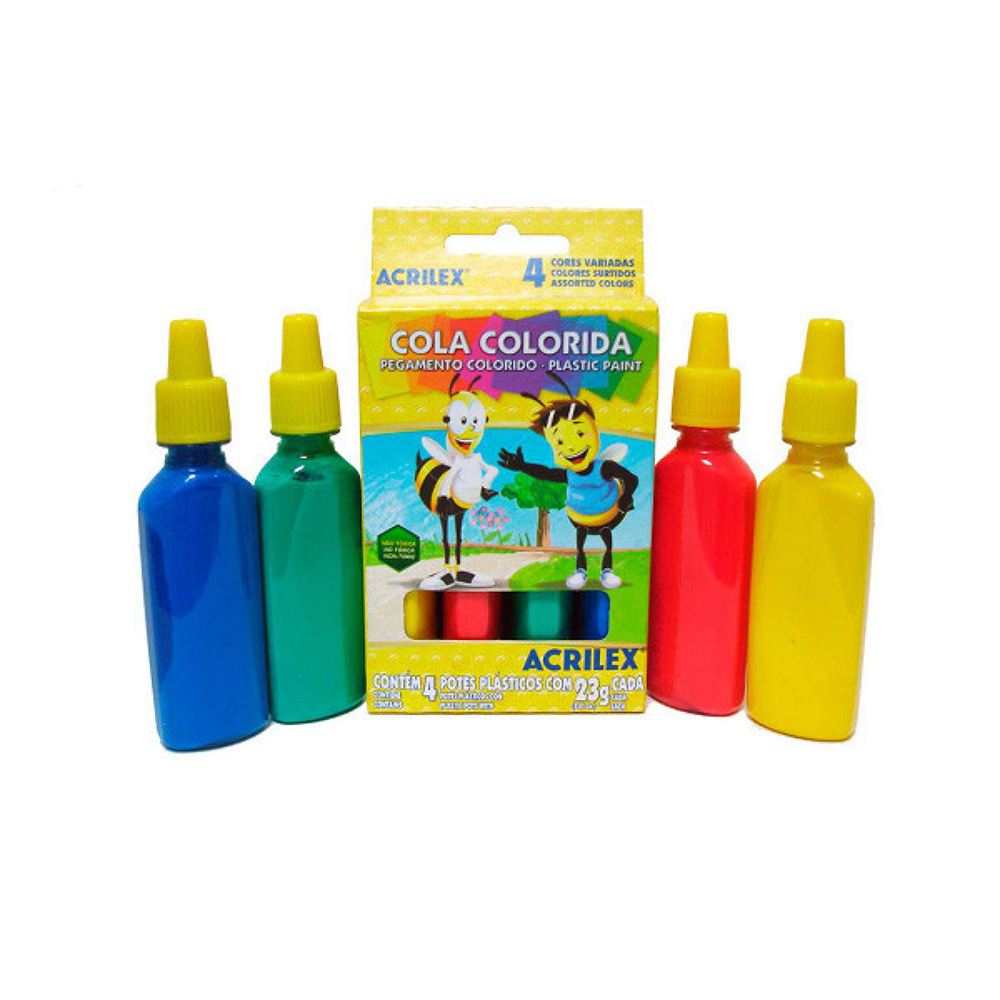 COLA COLORIDA 23G C/4 - ACRILEX                               COLA COLORIDA 23G C/4 - ACRILEX