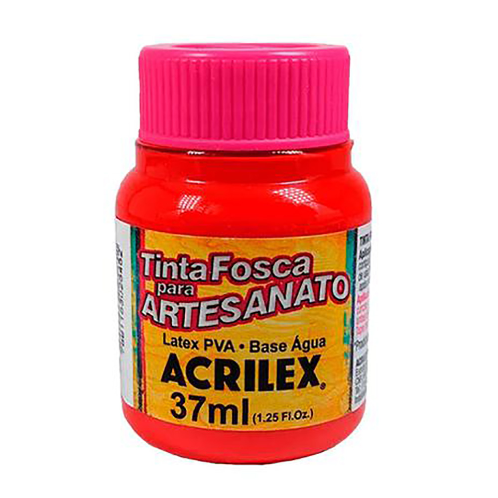 TINTA FOSCA P/ ARTESANATO VERMELHO FOGO  37ML - ACRILEX TINTA FOSCA P/ ARTESANATO VERMELHO FOGO  37ML - ACRILEX