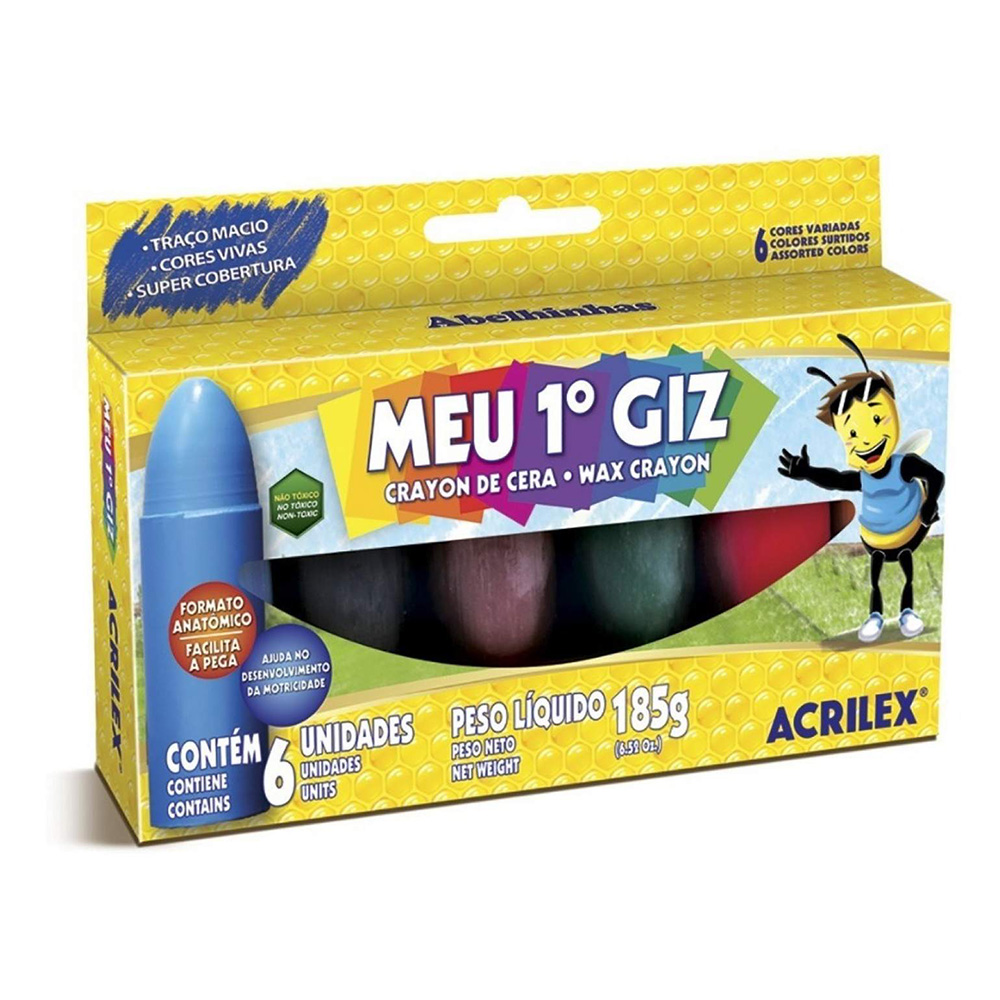 MEU PRIMEIRO GIZ C/ 6 CORES ACRILEX                          MEU PRIMEIRO GIZ C/ 6 CORES ACRILEX