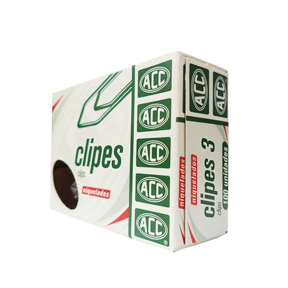CLIPES N°3 NIQUELADO C/100 UNIDADES  - ACC CLIPES N°3 NIQUELADO C/100 UNIDADES  - ACC