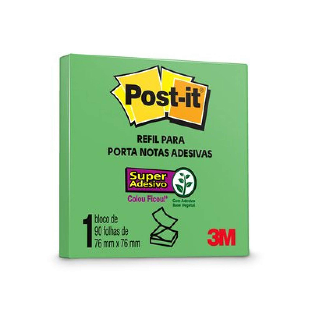 REFIL POST IT POP UP 76X76 VERDE LIMÃO 90 FOLHAS - 3M                  REFIL POST IT POP UP 76X76 VERDE LIMÃO 90 FOLHAS - 3M