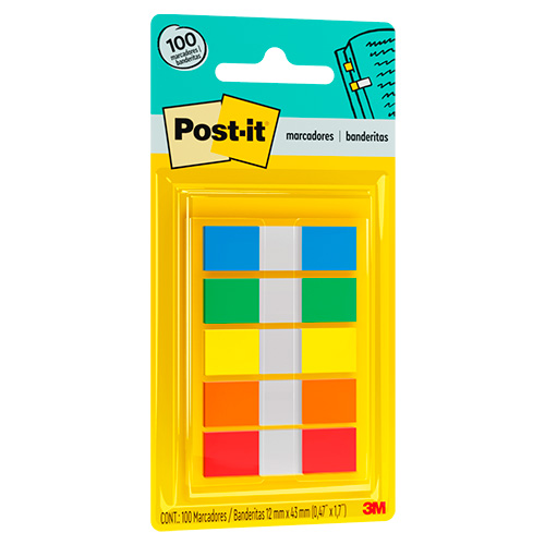 POST IT FLAGS 5 CORES SORTIDAS 100 FOLHAS - 3M                         POST IT FLAGS 5 CORES SORTIDAS 100 FOLHAS - 3M