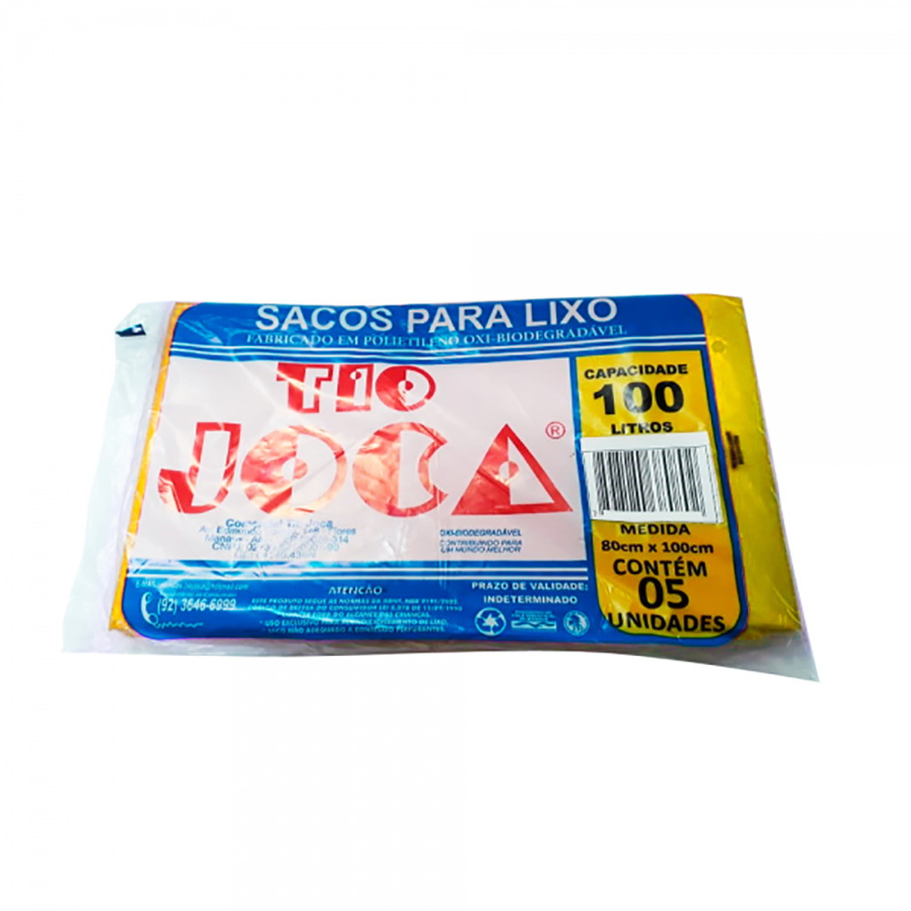 SACO DE LIXO 100 LITROS COLETA SELETIVA AMARELO C/5 UNIDADES - TIO JOCA SACO DE LIXO 100 LITROS COLETA SELETIVA AMARELO C/5 UNIDADES - TIO JOCA