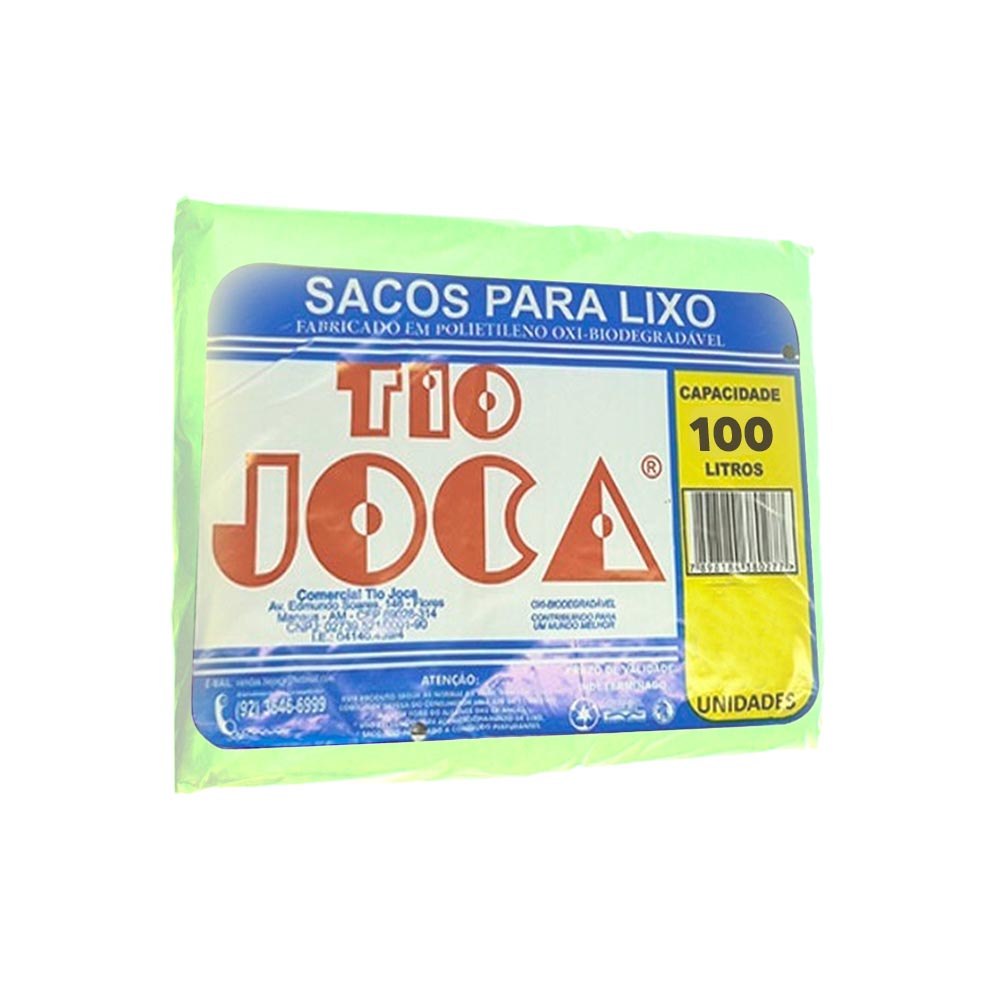 SACO DE LIXO 100 LITROS COLETA SELETIVA VERDE C/5 UNIDADES - TIO JOCA SACO DE LIXO 100 LITROS COLETA SELETIVA VERDE C/5 UNIDADES - TIO JOCA
