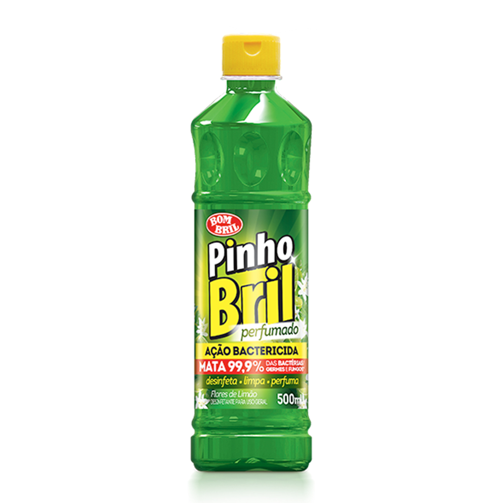 DESINFETANTE PINHO BRIL FLORES DE LIMAO 500ML - BOMBRIL DESINFETANTE PINHO BRIL FLORES DE LIMAO 500ML - BOMBRIL