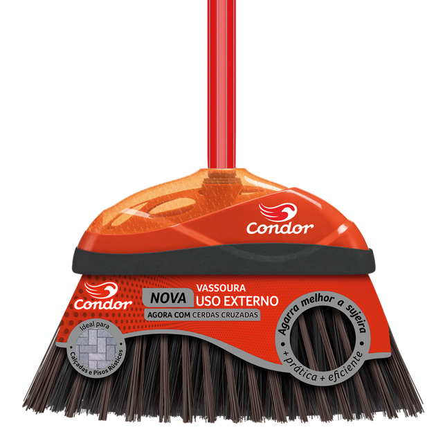 VASSOURA CONDOR V-52 VARRE FOR COM CABO                                                                                                                                                                   