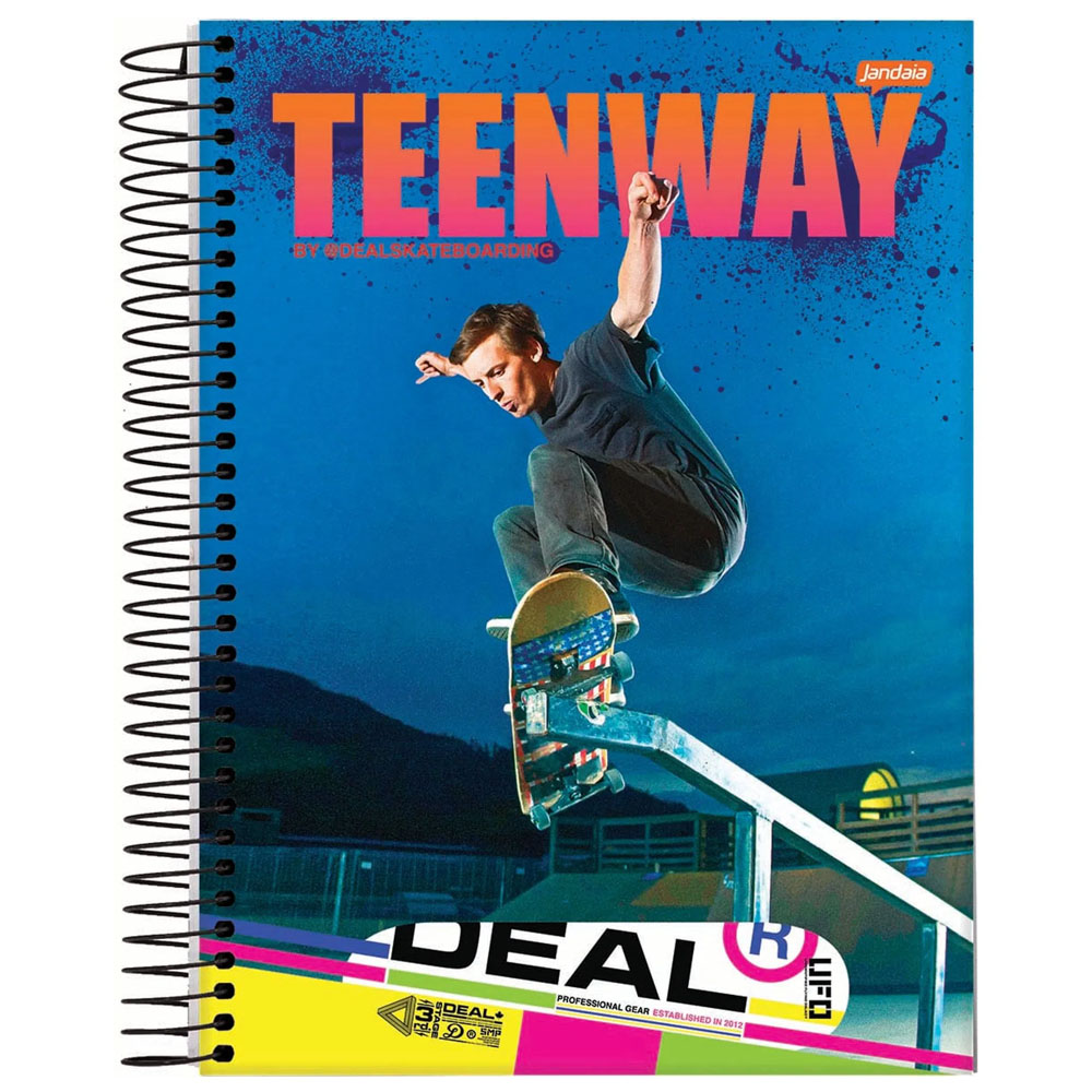 CADERNO UNIVERSITÁRIO TEEN WAY 15 MATÉRIAS CAPA DURA 300 FOLHAS - JANDAIA <br> CADERNO UNIVERSITÁRIO TEEN WAY 15 MATÉRIAS CAPA DURA 300 FOLHAS - JANDAIA <br>