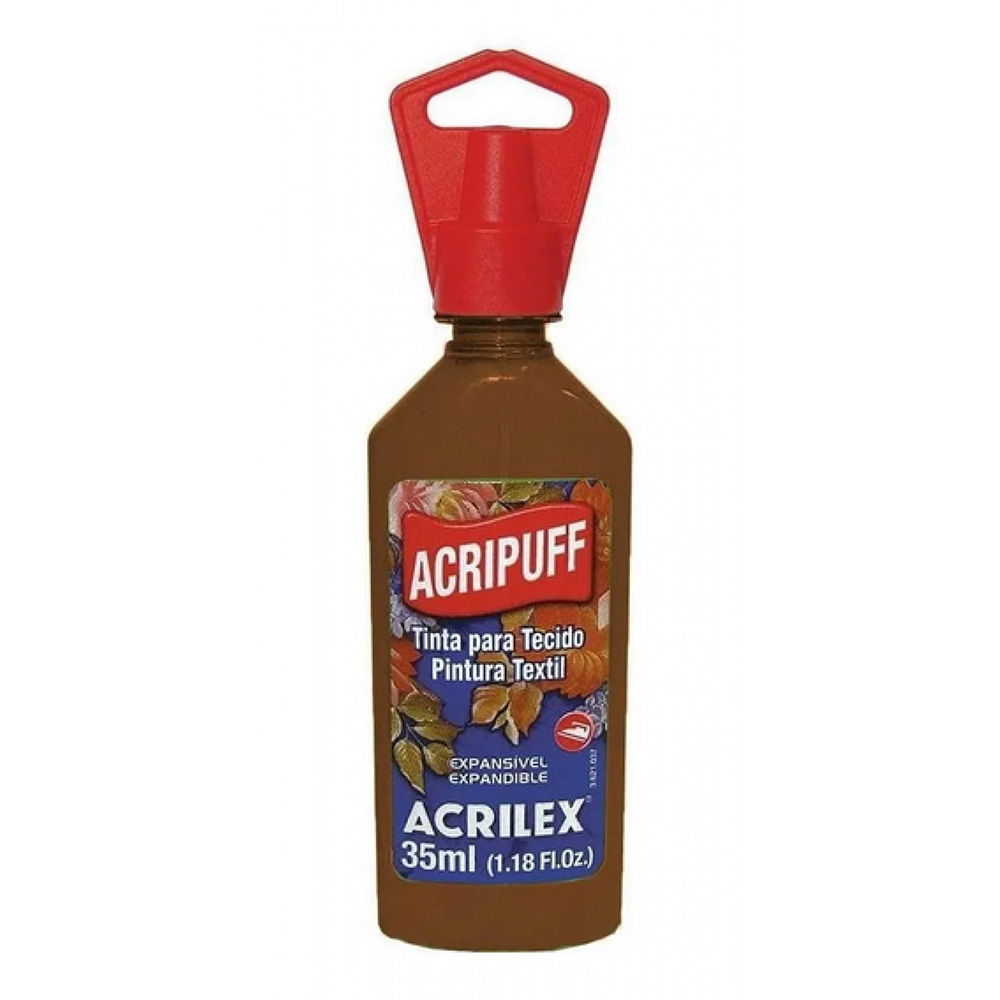 TINTA TECIDO ACRIPUFF MARROM 35ML - ACRILEX