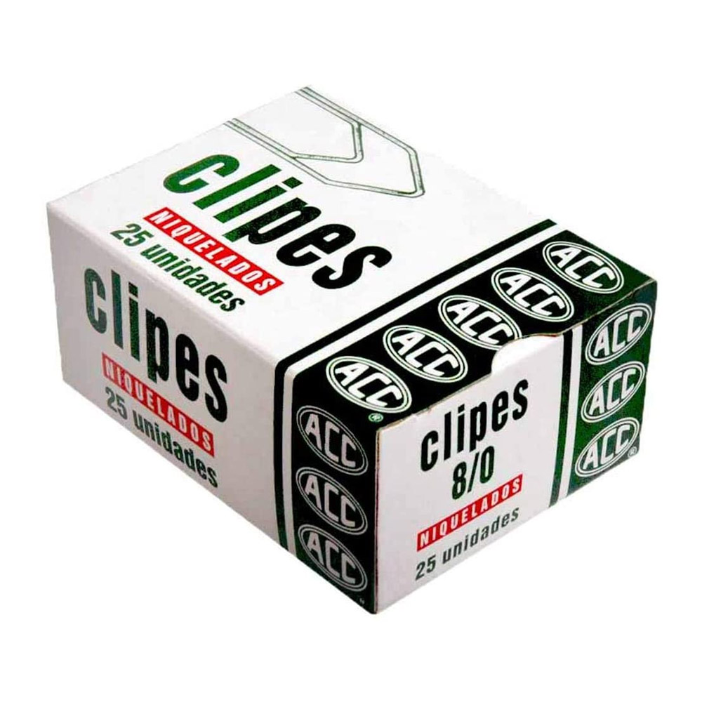 CLIPES N°8/0 NIQUELADO C/25 UNIDADES - ACC CLIPES N°8/0 NIQUELADO C/25 UNIDADES - ACC