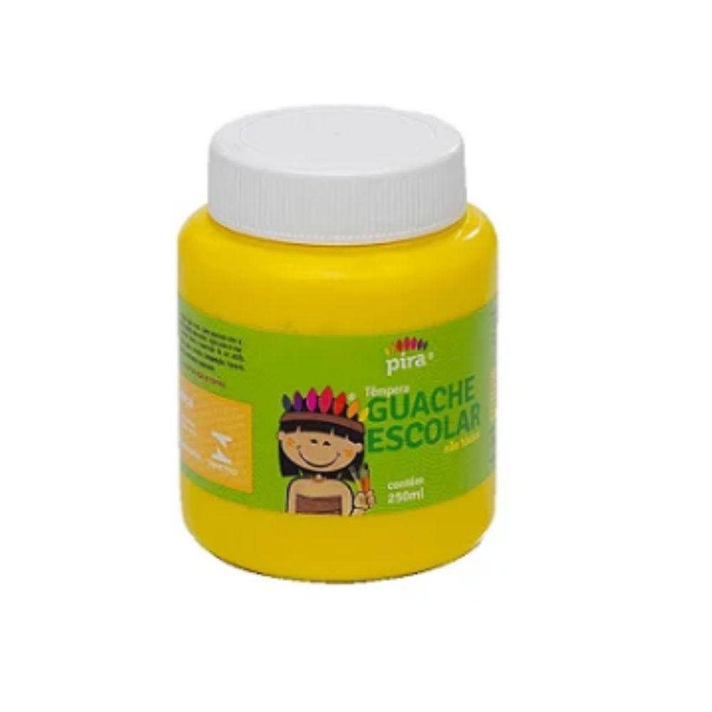 GUACHE ESCOLAR 250ML AMARELO PIRA<br> GUACHE ESCOLAR 250ML AMARELO PIRA<br>
