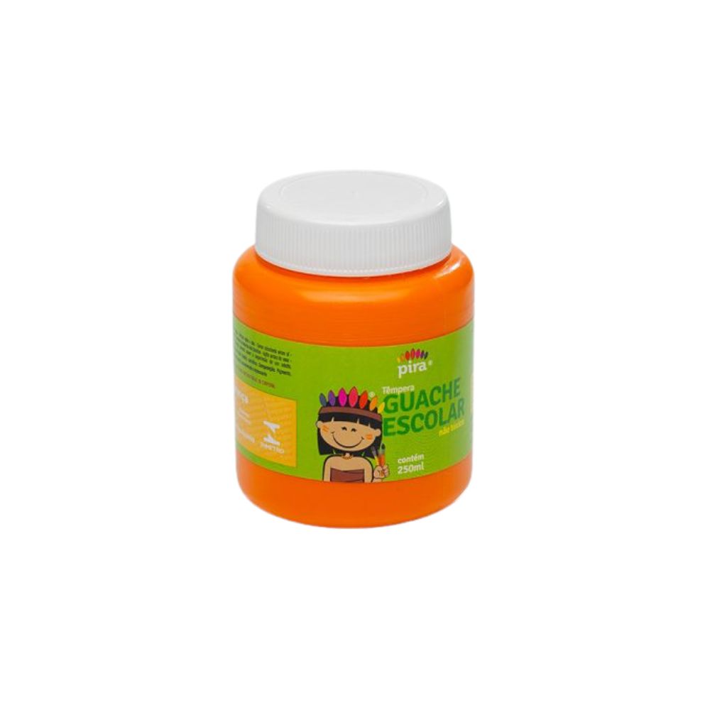 GUACHE ESCOLAR 250ML LARANJA PIRA<br> GUACHE ESCOLAR 250ML LARANJA PIRA<br>