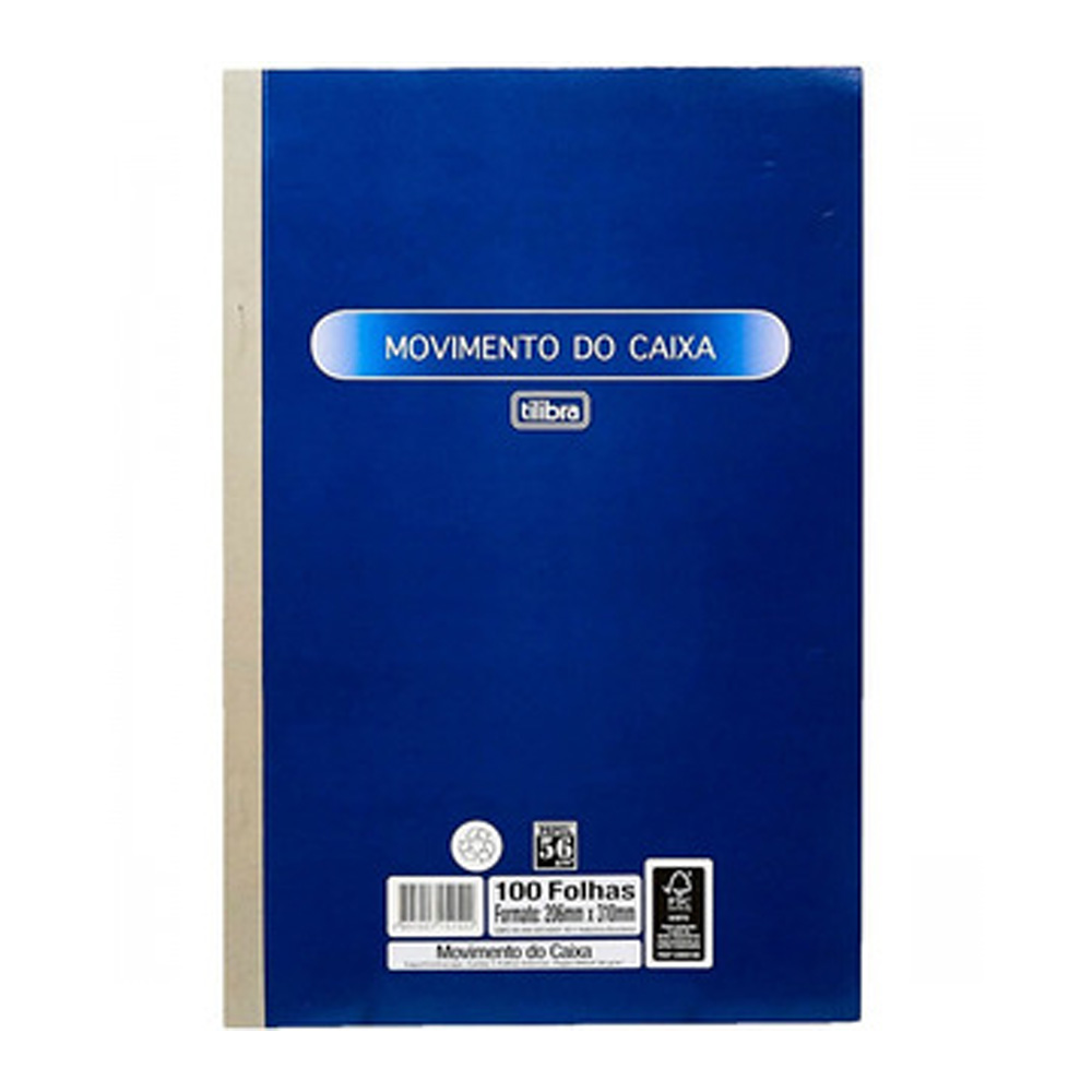 LIVRO MOVIMENTO DE CAIXA GRANDE 100FL TILIBRA<br> LIVRO MOVIMENTO DE CAIXA GRANDE 100FL TILIBRA<br>
