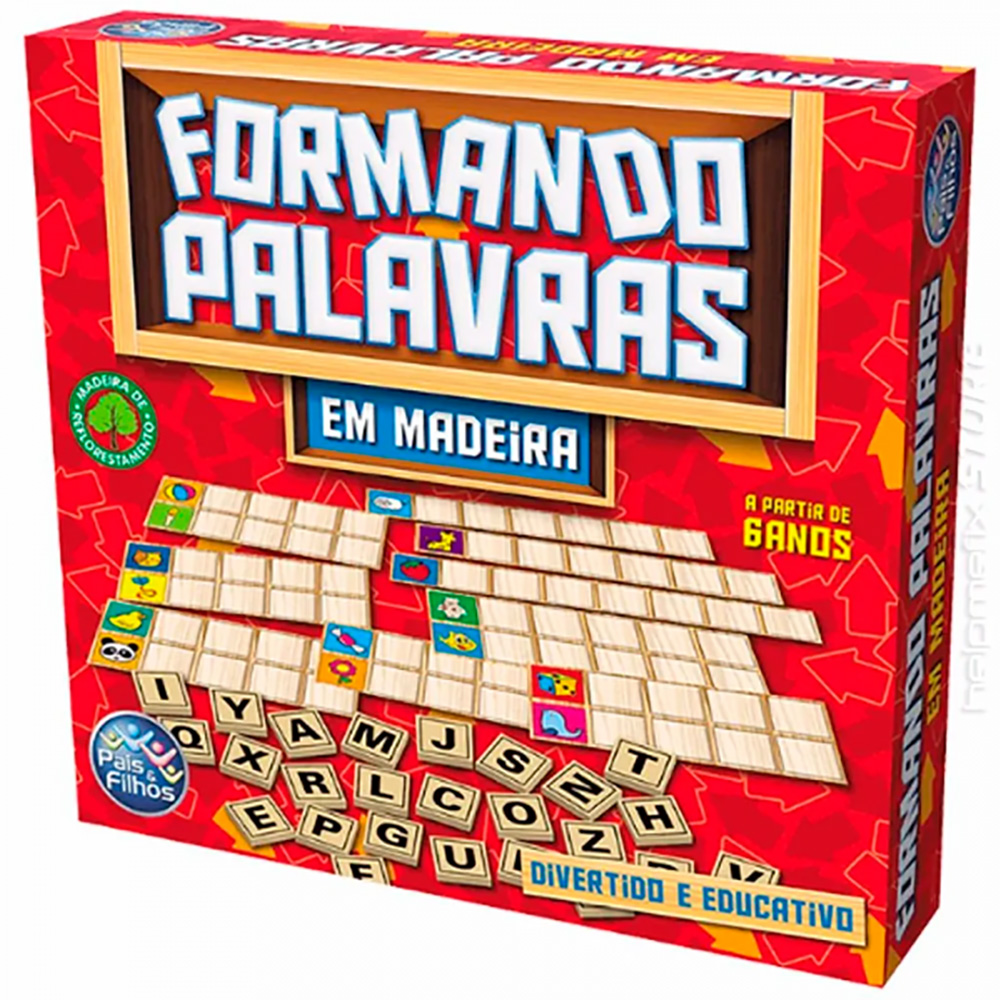 JOGO FORMANDO PALAVRAS EM MADEIRA PAIS E FILHOS     JOGO FORMANDO PALAVRAS EM MADEIRA PAIS E FILHOS