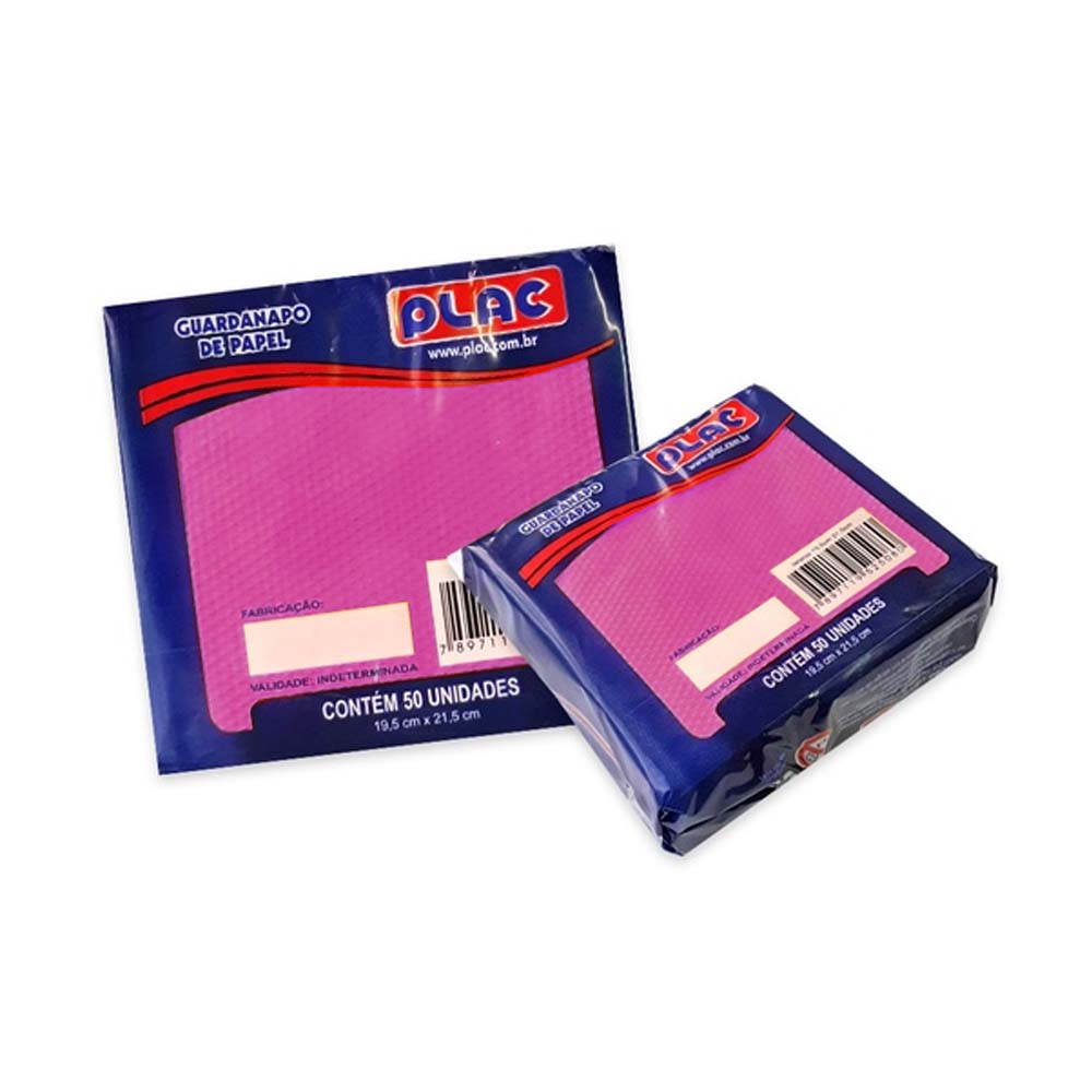 GUARDANAPO DE PAPEL TAMANHO 19,5X21,5 ROSA PLAC C/50FL GUARDANAPO DE PAPEL TAMANHO 19,5X21,5 ROSA PLAC C/50FL