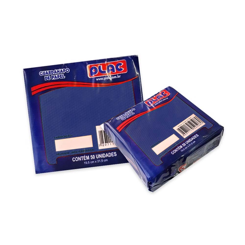 GUARDANAPO DE PAPEL TAMANHO 19,5X21,5 AZUL ESCURO PLAC C/50FL GUARDANAPO DE PAPEL TAMANHO 19,5X21,5 AZUL ESCURO PLAC C/50FL