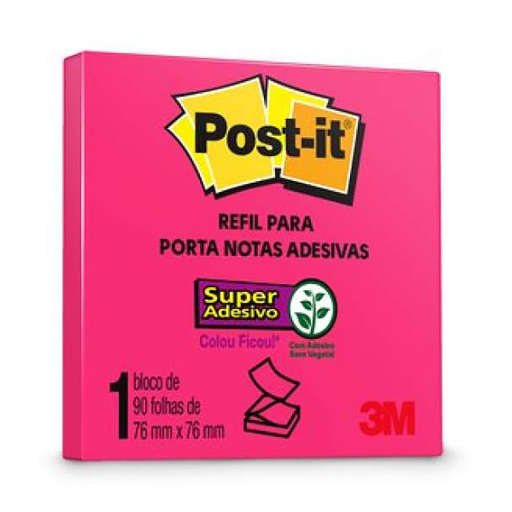 POST IT REFIL  ADESIVO POP UP 90FLS - 76X76 - ROSA NEON | 3M                                                                                                                                                              POST IT REFIL  ADESIVO POP UP 90FLS - 76X76 - ROSA NEON | 3M