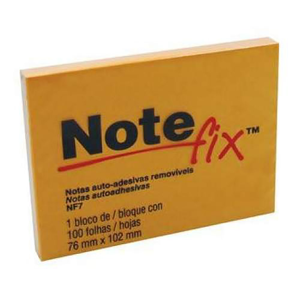 NOTEFIX 76X102 GRANDE 100 FOLHAS LARANJA - 3M                           NOTEFIX 76X102 GRANDE 100 FOLHAS LARANJA - 3M