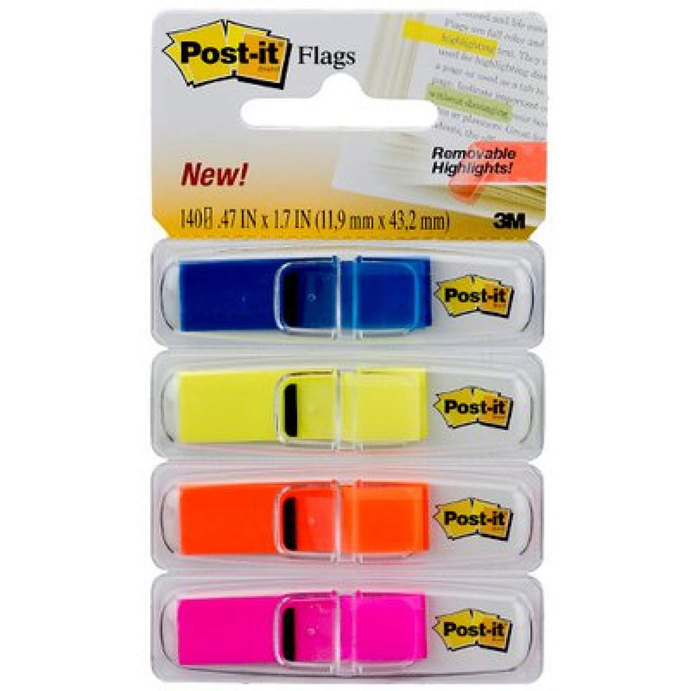POST IT FLAGS 140 FOLHAS TRANSPARENTE CORES SORTIDAS NEON - 3M                     POST IT FLAGS 140 FOLHAS TRANSPARENTE CORES SORTIDAS NEON - 3M