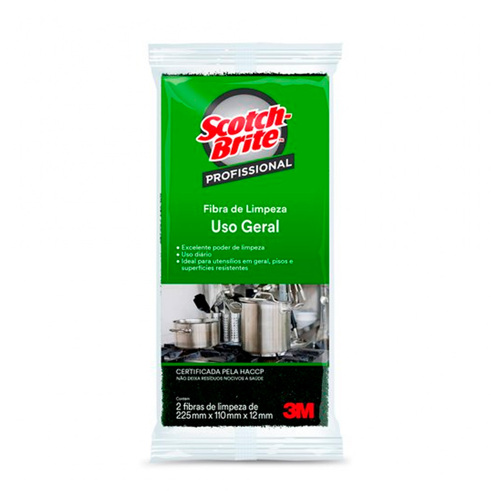 FIBRA USO GERAL 110X225mm C/2 SCOTCH BRITE - 3M            FIBRA USO GERAL 110X225mm C/2 SCOTCH BRITE - 3M
