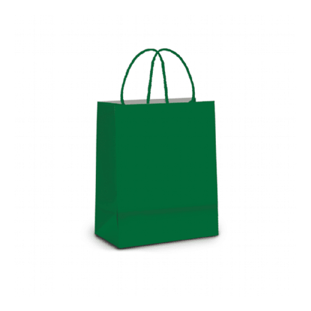 SACOLA PAPEL VERDE ESCURO 21,5X15X8 -  UNIDADE - CROMUS  SACOLA PAPEL VERDE ESCURO 21,5X15X8 -  UNIDADE - CROMUS