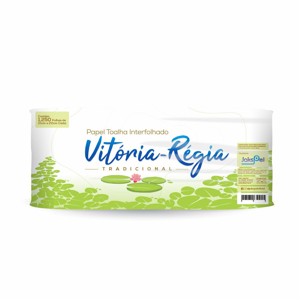PAPEL TOALHA INTERFOLHADO 1250 FOLHAS COMUM VITÓRIA RÉGIA PAPEL TOALHA INTERFOLHADO 1250 FOLHAS COMUM VITÓRIA RÉGIA