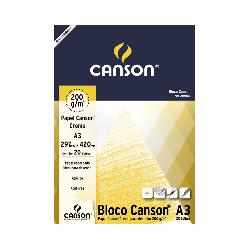 BLOCO A3 US DESENHO CREME CANSON                                 BLOCO A3 US DESENHO CREME CANSON