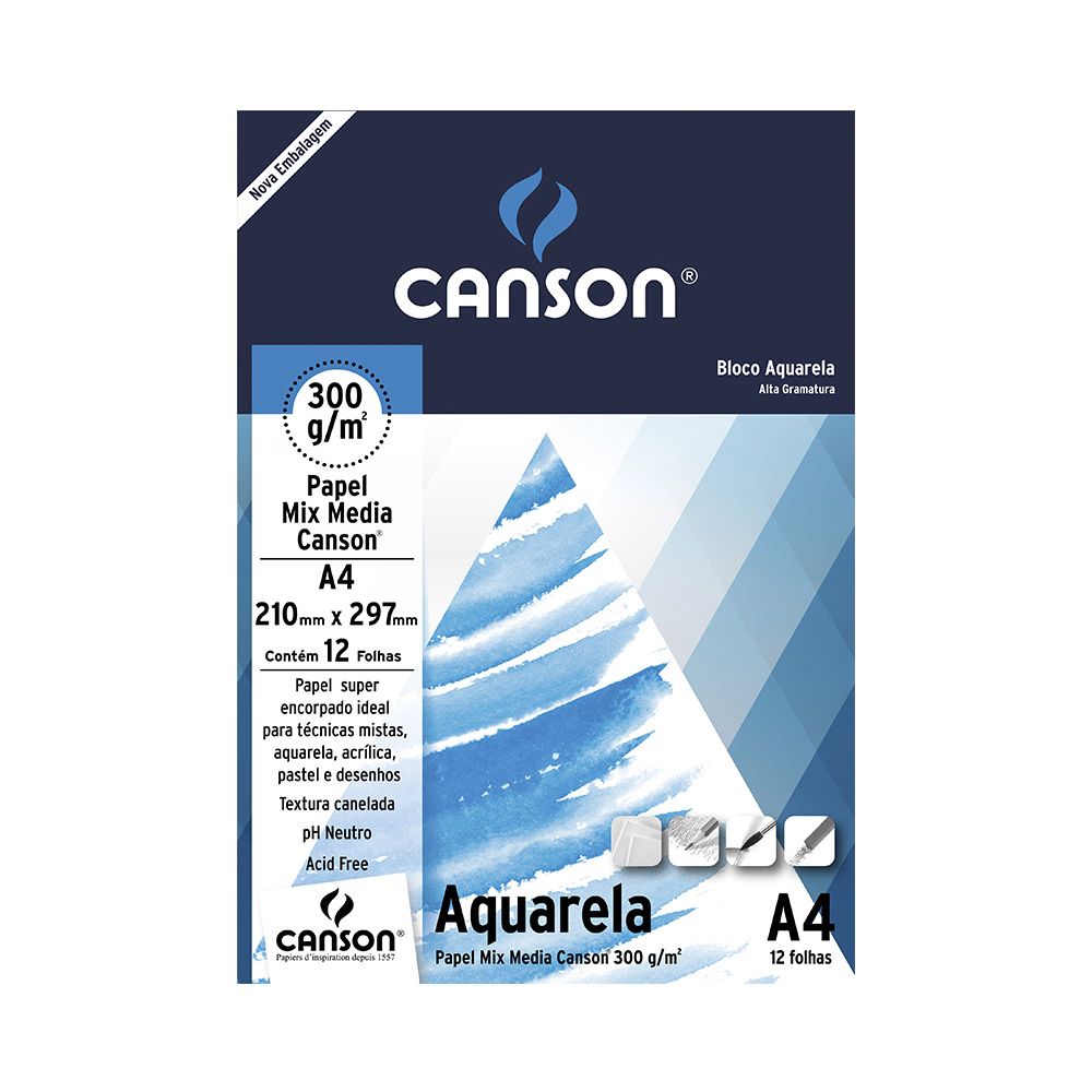 BLOCO A4 US AQUARELA - CANSON BLOCO A4 US AQUARELA - CANSON