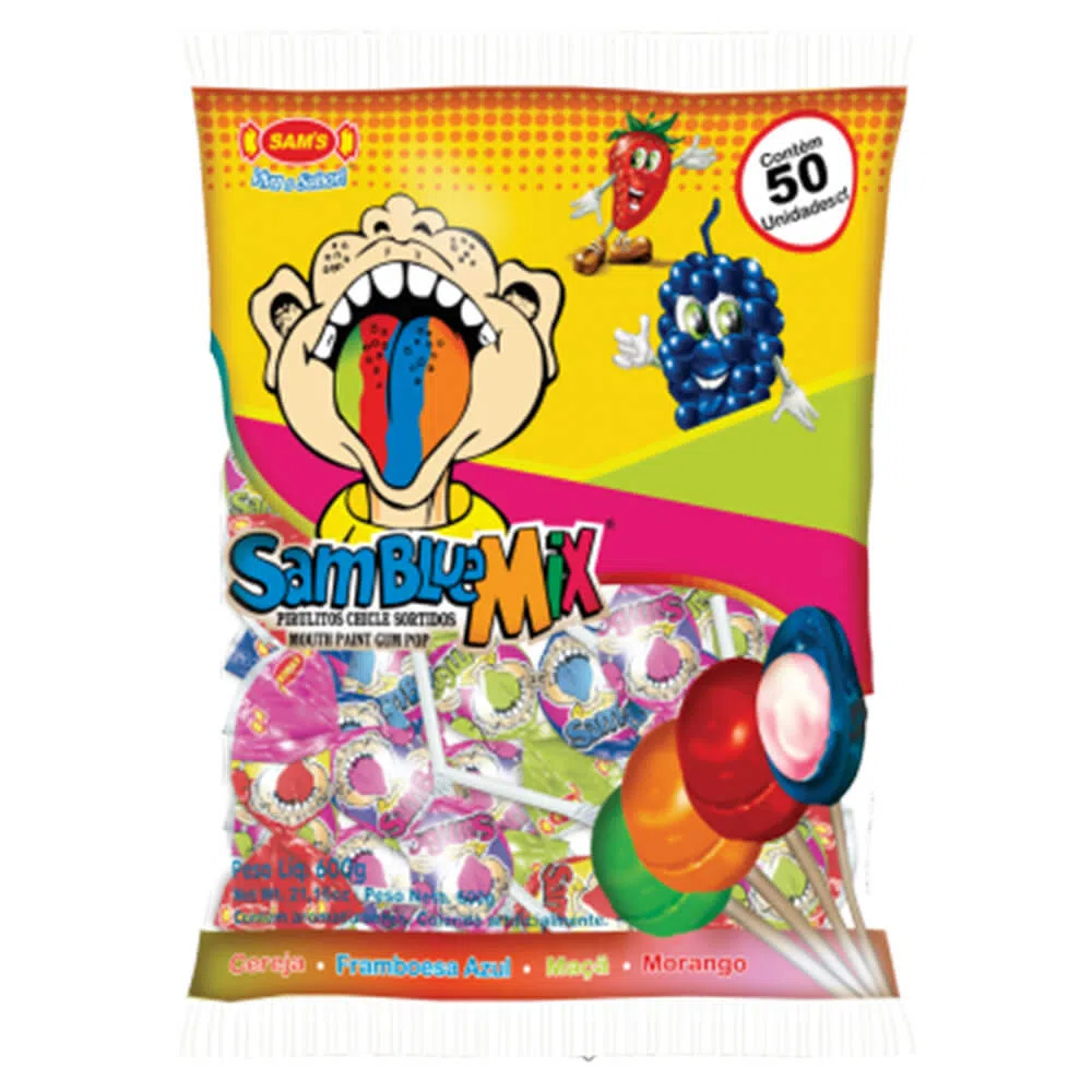 PIRULITO SAMBLUE MIX 600G C/50 PIRULITO SAMBLUE MIX 600G C/50