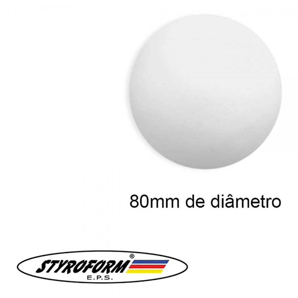 BOLA DE ISOPOR 080MM - STYROFORM BOLA DE ISOPOR 080MM - STYROFORM