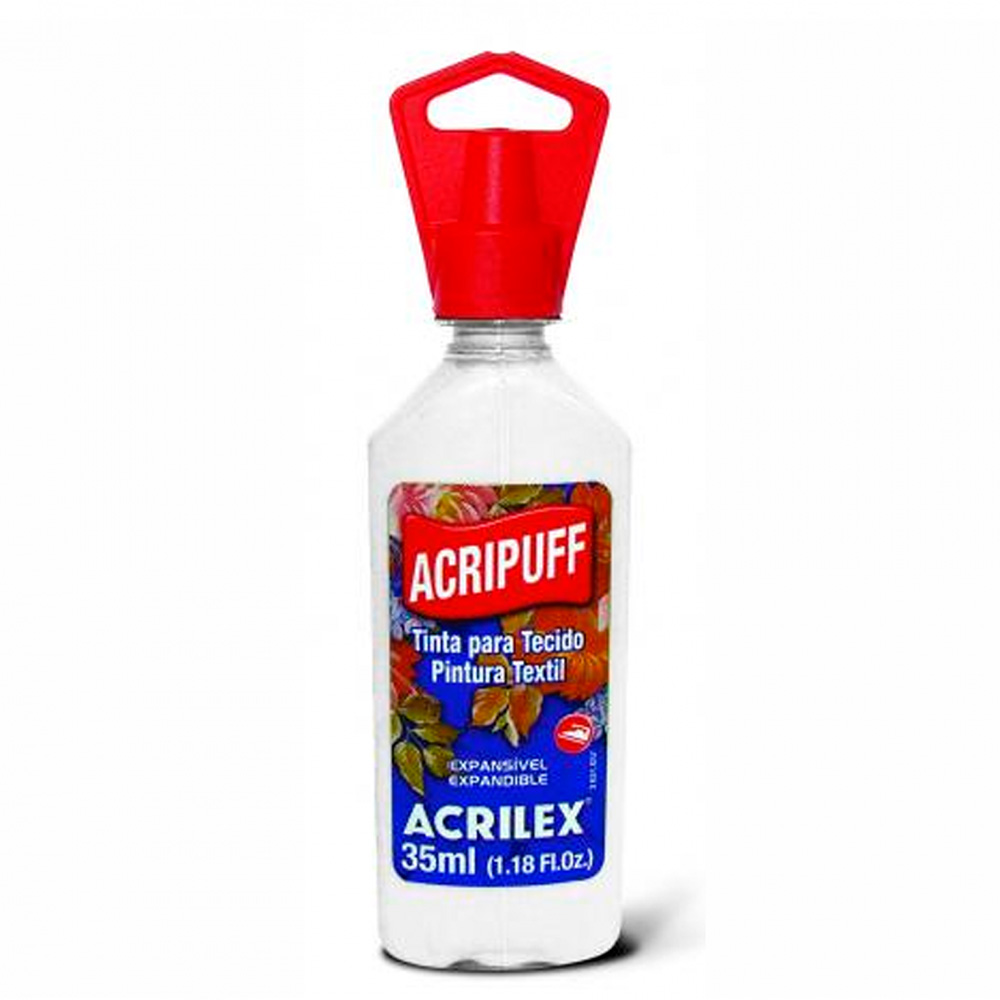 TINTA TECIDO ACRIPUFF BRANCO 35ML - ACRILEX                                