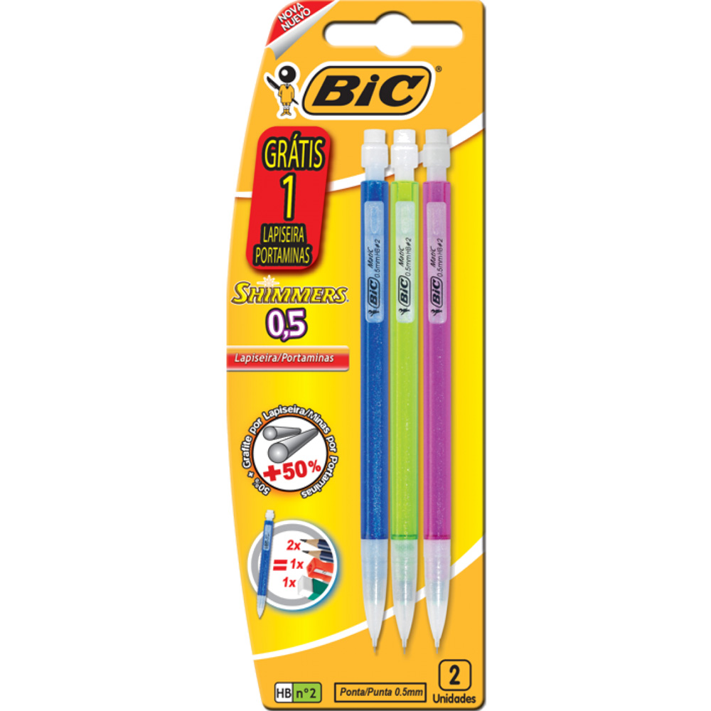 LAPISEIRA 0.5MM SHIMMERS PC3 - BIC LAPISEIRA 0.5MM SHIMMERS PC3 - BIC